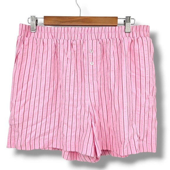 HG Striped Boxer Style Shorts Sleep Lounge Casual Pink Extra‎ Large XL - Picture 1 of 8